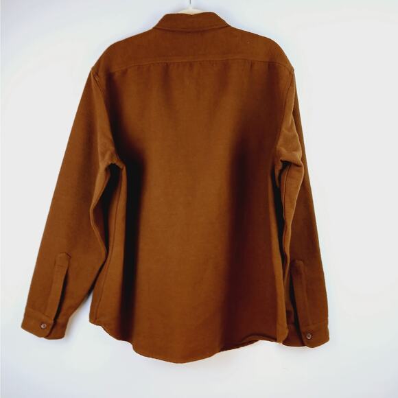 J.Crew Men's SZ XL Heavyweight Chamois Workshirt Brown F8086 Thick NWT - Picture 5 of 7